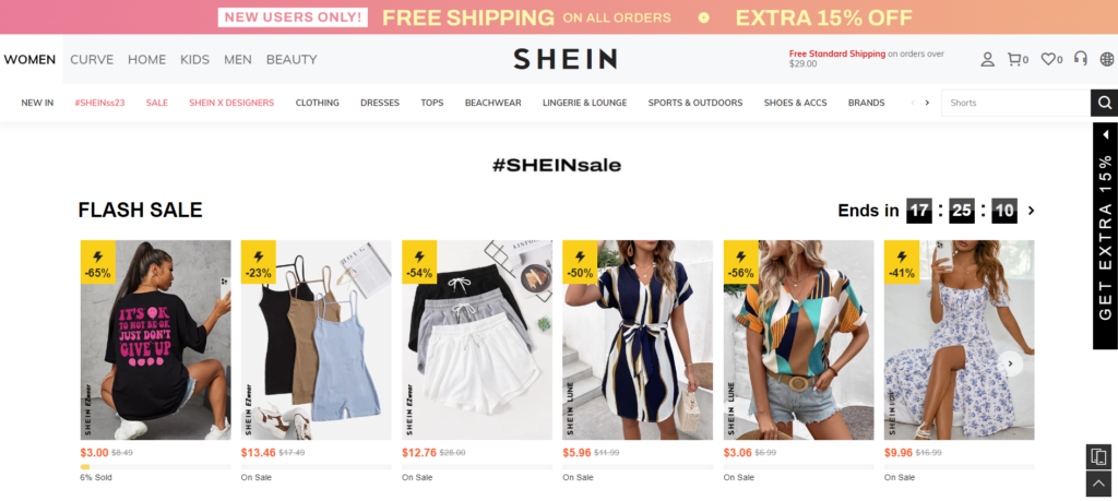 shein website for shopping