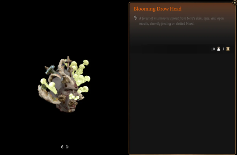 Blooming Drow Head In BG3 What Can You Do With It? The Nature Hero