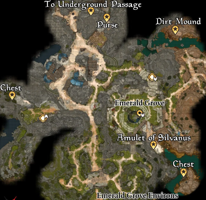 Druid' grove map