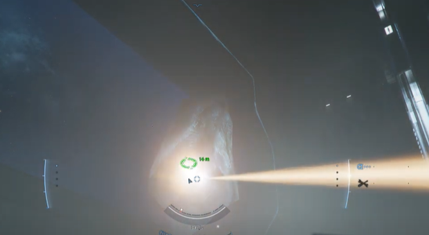 starfield asteroid stuck to ship