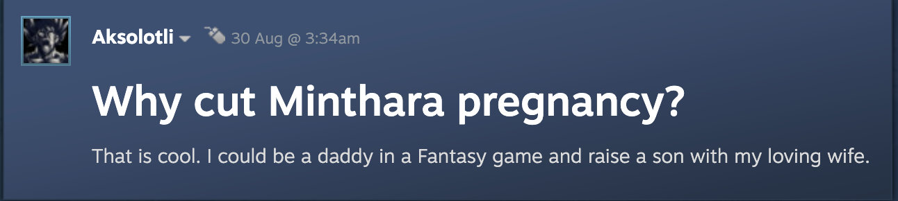 Minthara Pregnancy Steam