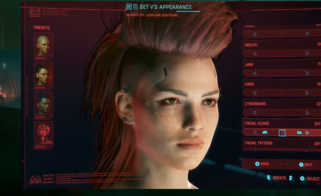 Female Character Creation Designing Cyberpunk 2077 Heroine The