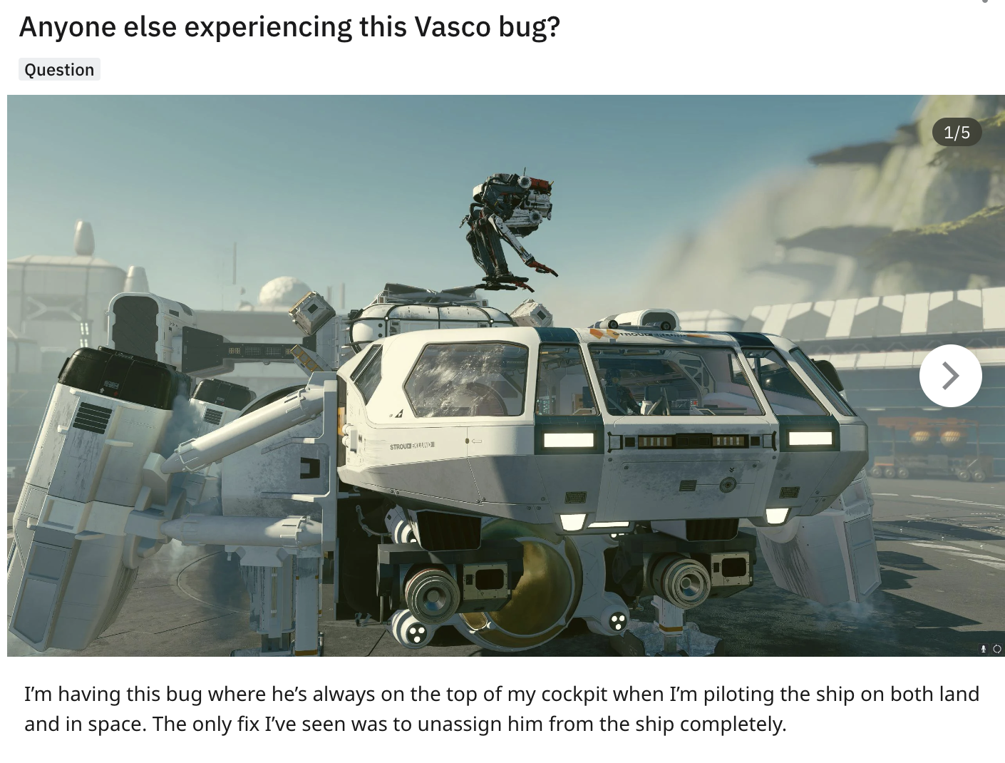 Vasco another bug companion quest starfield