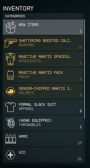 hide spacesuit starfield inventory