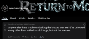 More Reddit Discussions About the Khazdul Forge