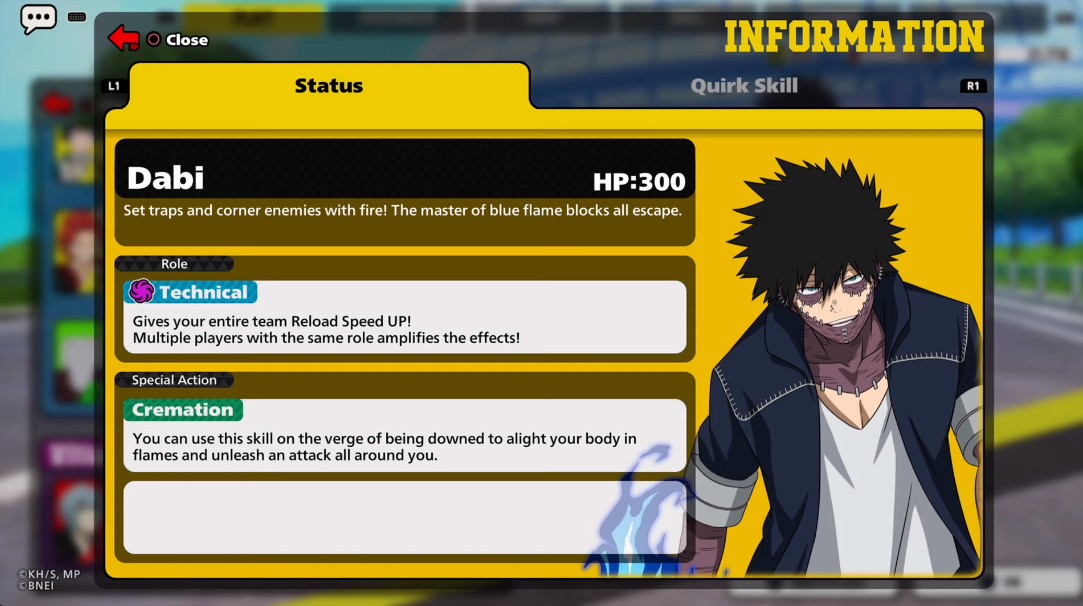 dabi's information