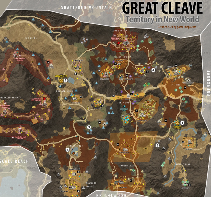 the gates of great cleave map