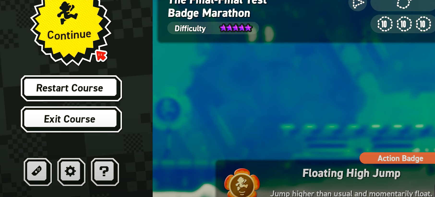 Floating High Jump Action Badge
