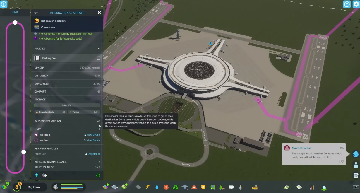 purchase the upgrades for the airport 