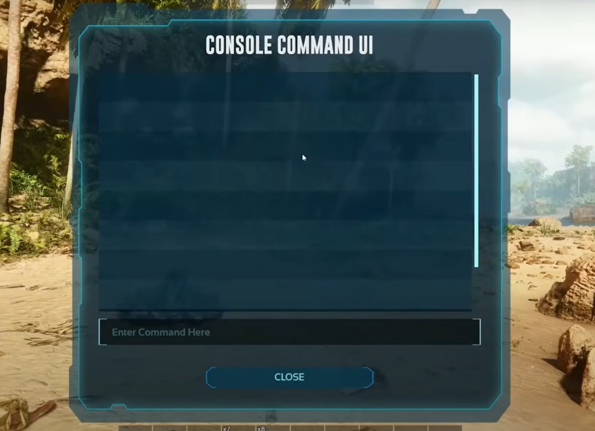 Console Command UI to enter command to turn off cloud in ARK survival ascended.