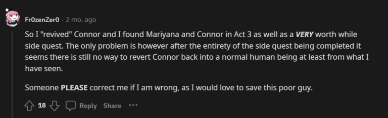 Bring Connor Back In BG3: Make Your Decision - The Nature Hero