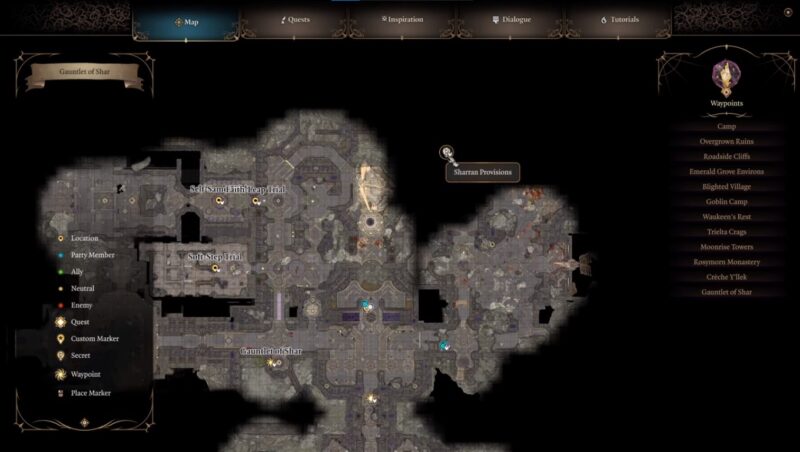 Explore The Sharran Provisions In Baldur S Gate 3 The Nature Hero   Sharran Provisions Map 800x452 