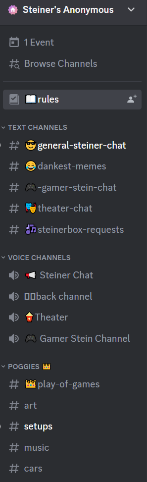 steiners anonymous channels