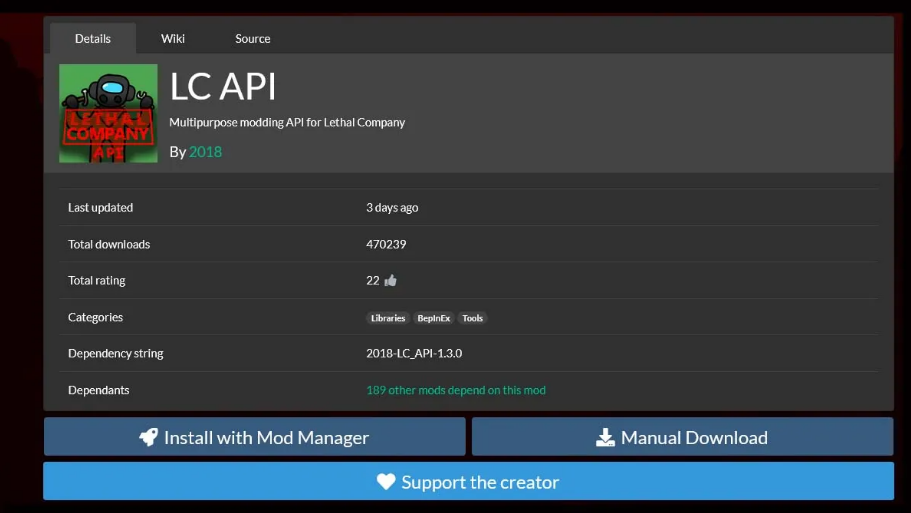 Lethal compnay mod manager