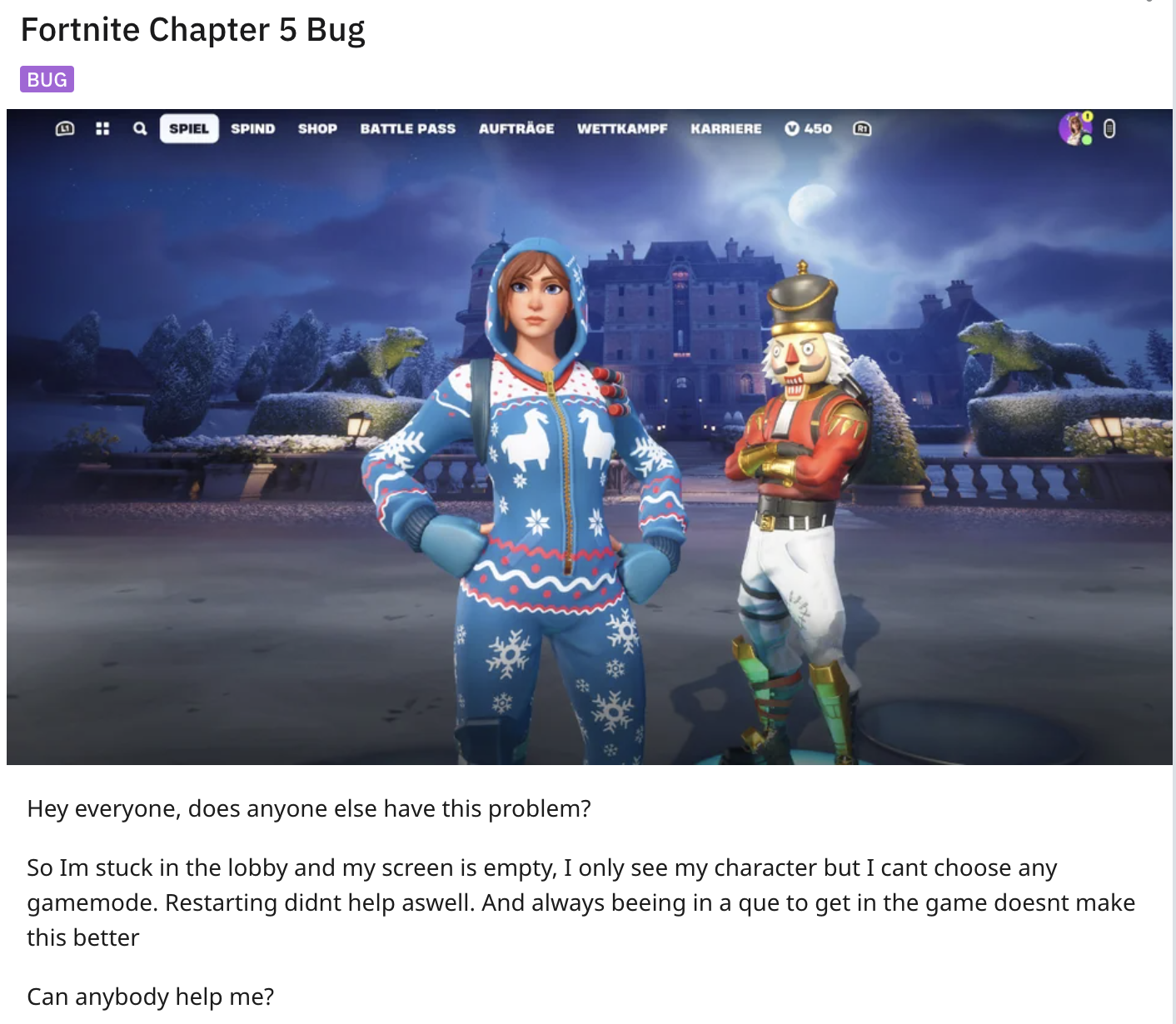 reddit fortnite chapter 5 bug