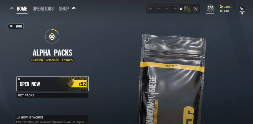 Alpha Packs In Rainbow Six Siege