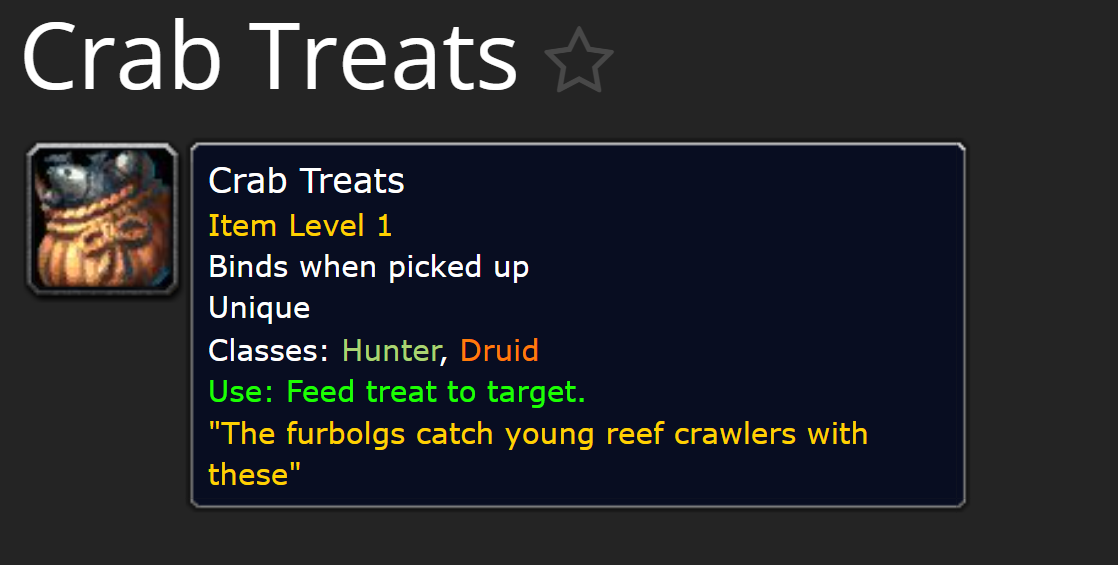 Crab Treats In Wow : SOD