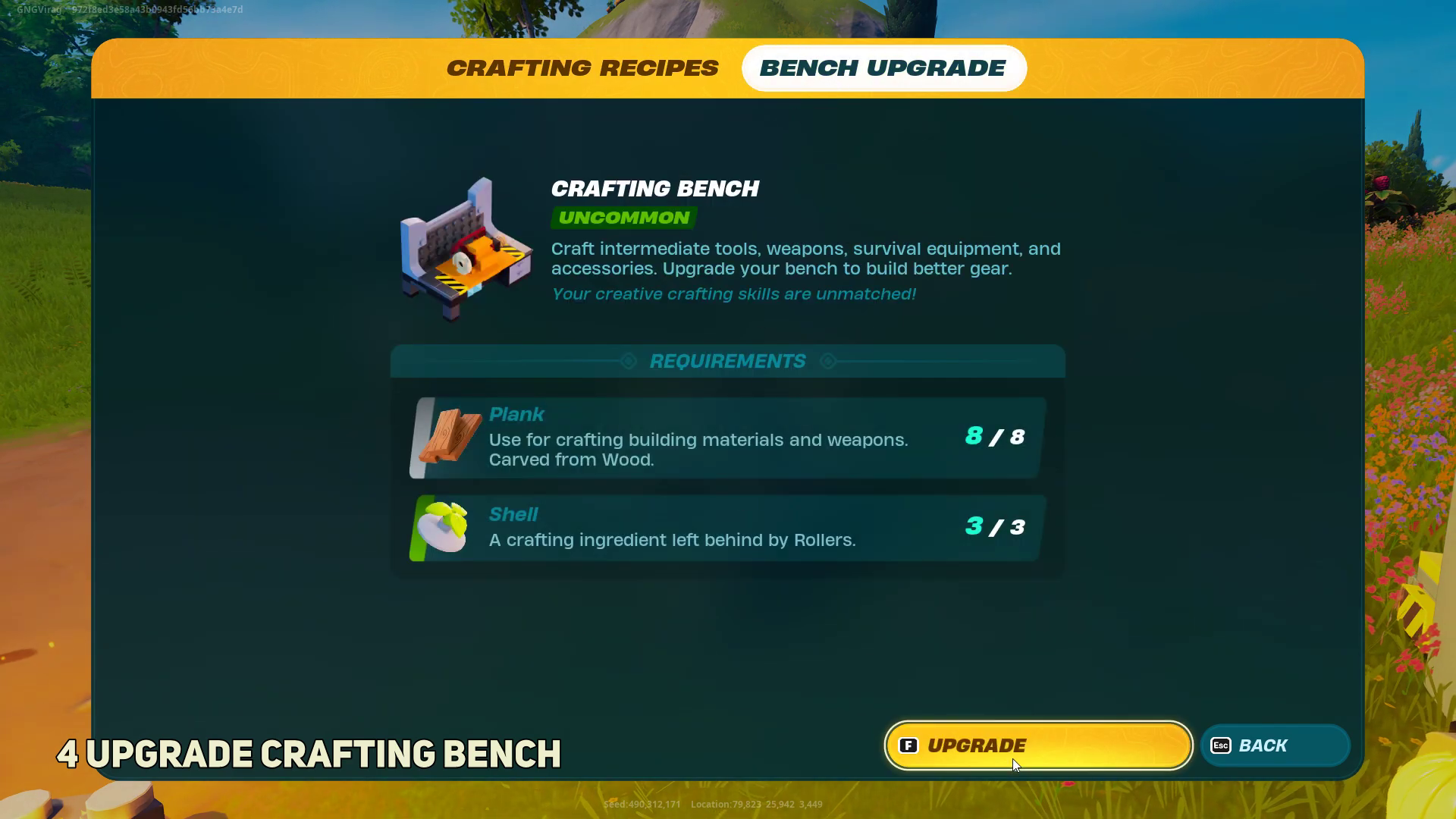 Upgrade Crafting Bench