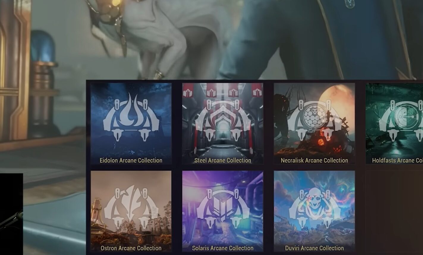 Arcane packs in exchange of Vosfor in Warframe