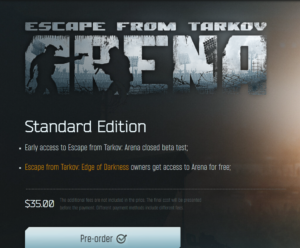 Price of Escape From The Tarkov Areana.