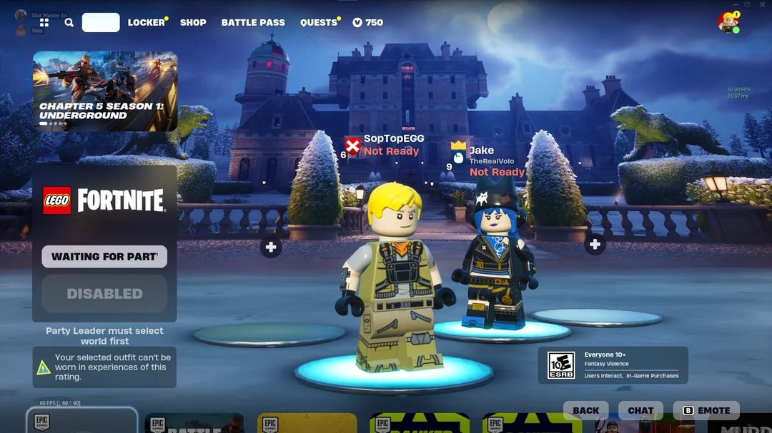 lego fortnite lobby