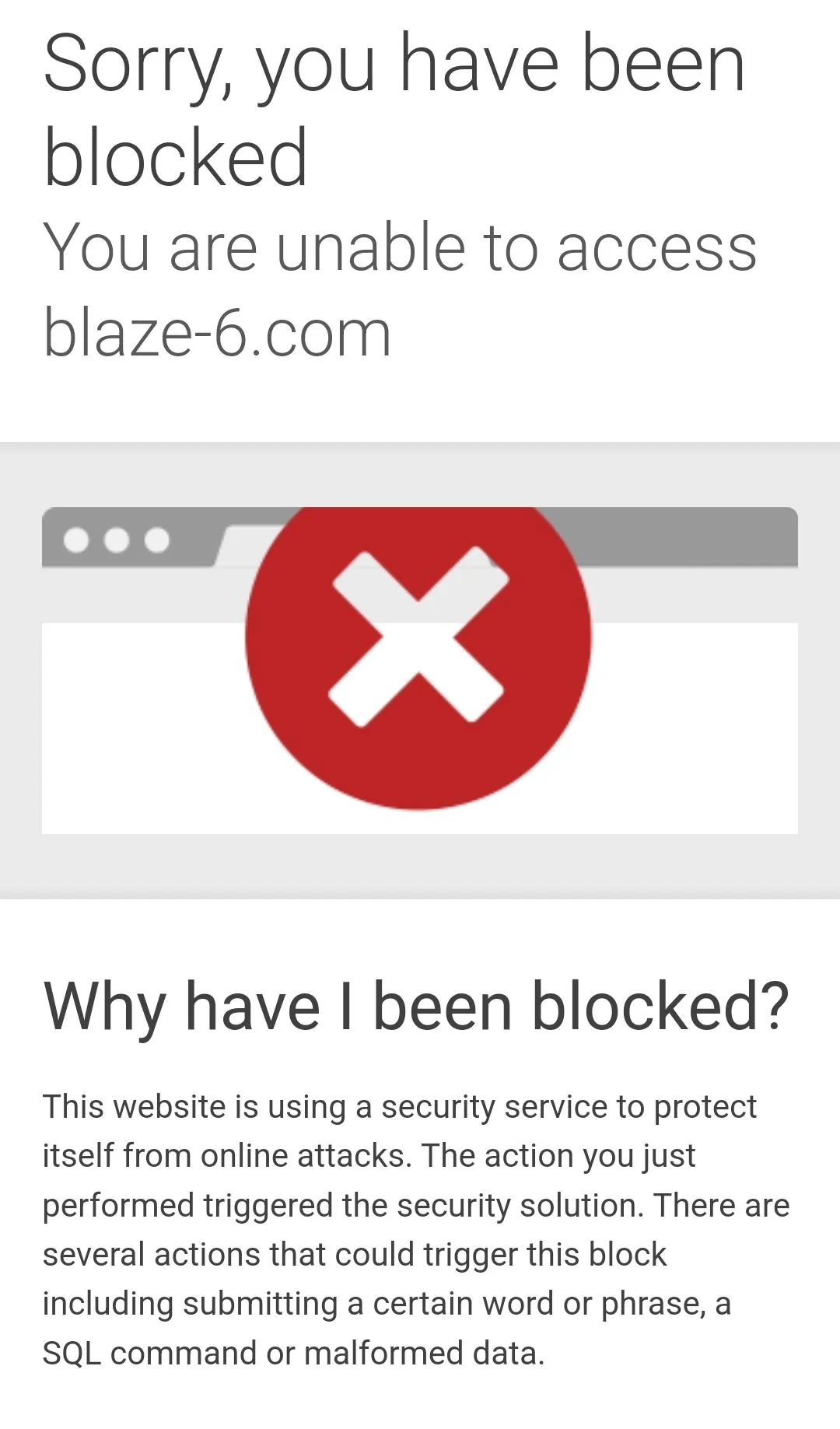 Accessing email link blaze