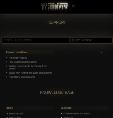 invalid url escape from tarkov