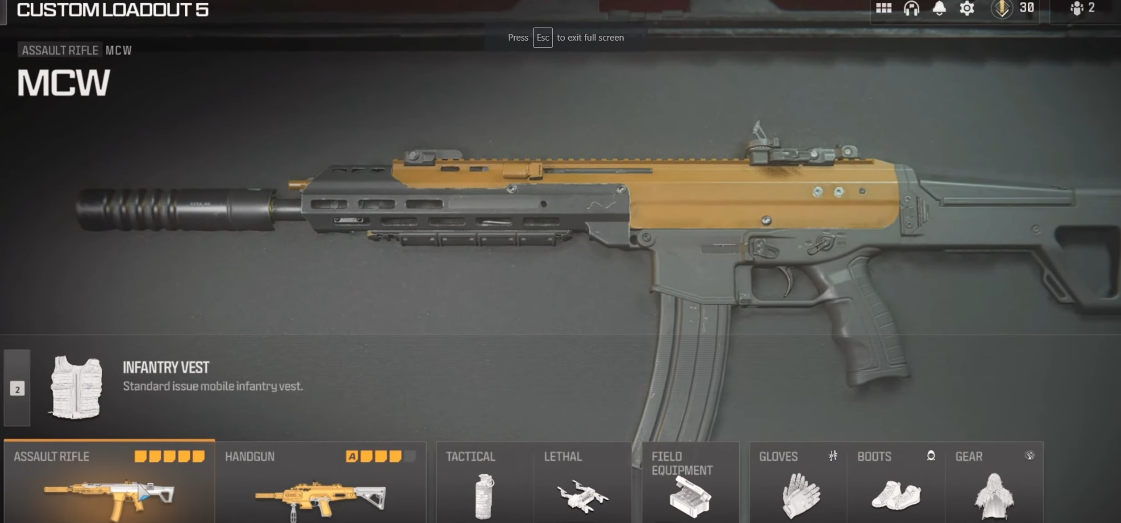 ACR gun in mw3 mgb challenge