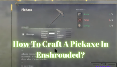 Craft pickaxe in Enshrouded