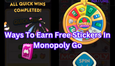 Free stickers monopoly go
