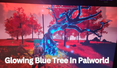 Glowing Blue Tree In Palworld
