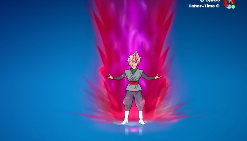 Goku charging up emote fortnite