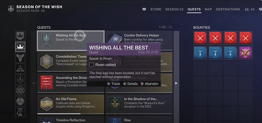 Wishing All The Best Quest in Destiny 2