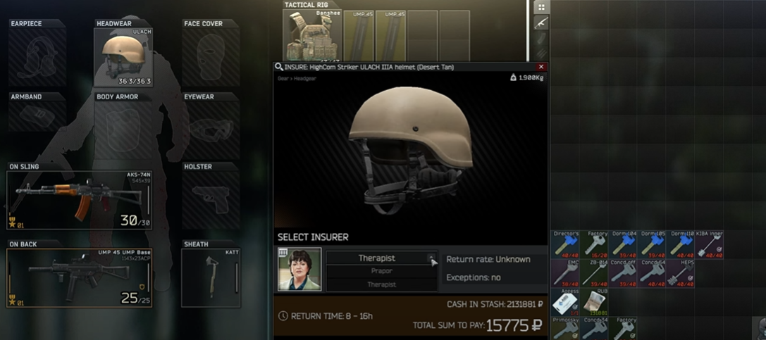 Insurance On Armor Tarkov