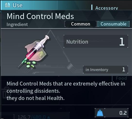  a consumable ingredient mind control meds