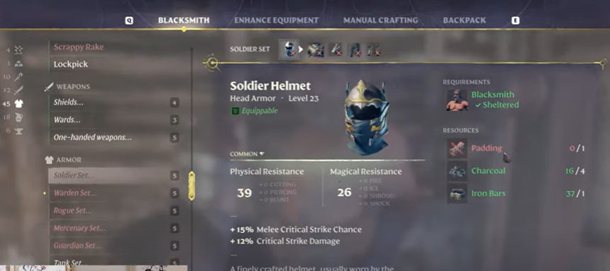 Soldier armour set item" Soldier helmet" 