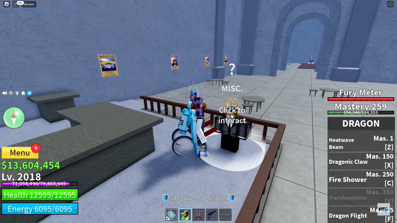 Talk TO Lunoven in Blox Fruits