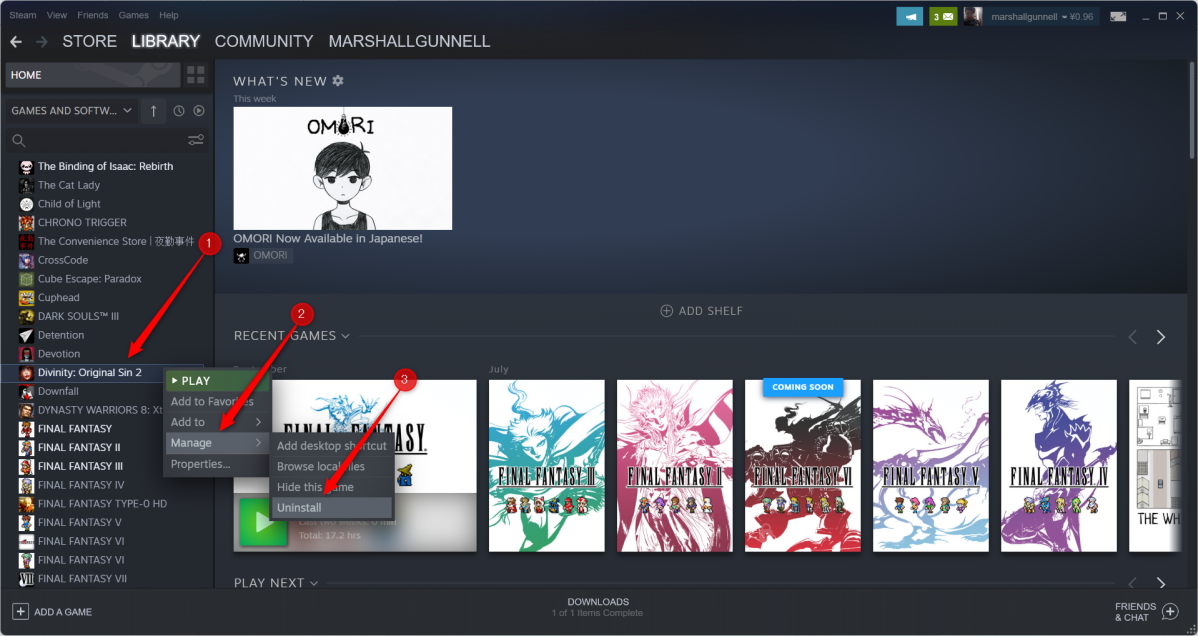 Uninstall Palworld From Steam