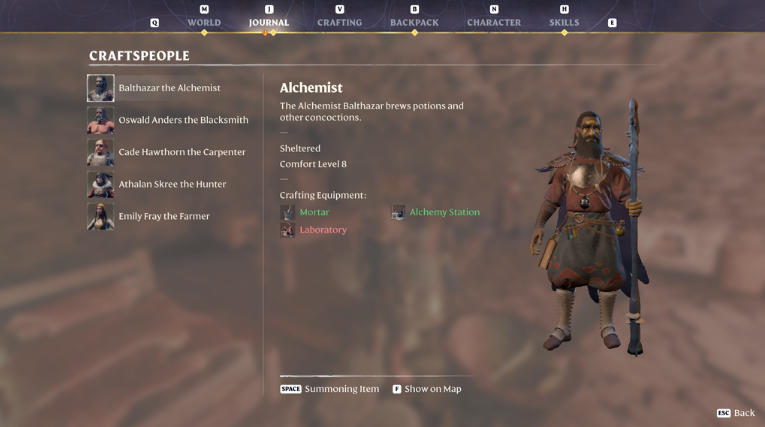 Unlock the Alchemist in Enshrouded