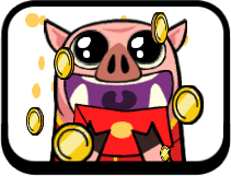 pig with a red envelope in clash royale