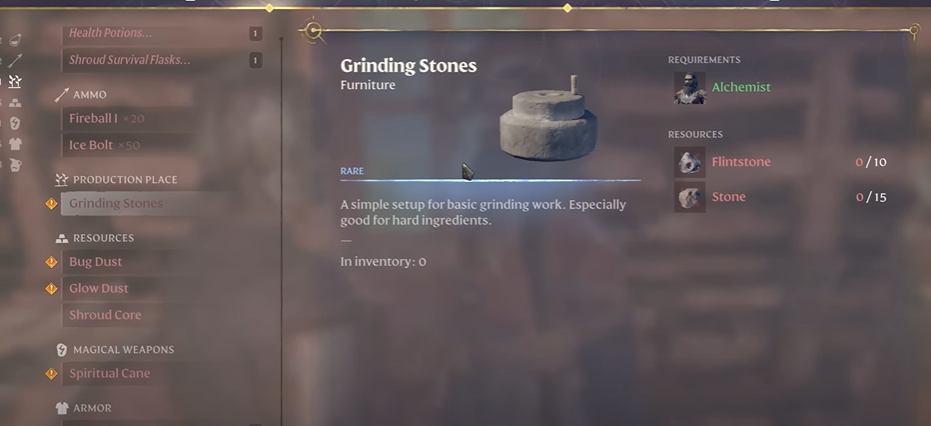  grinding stones enshrouded