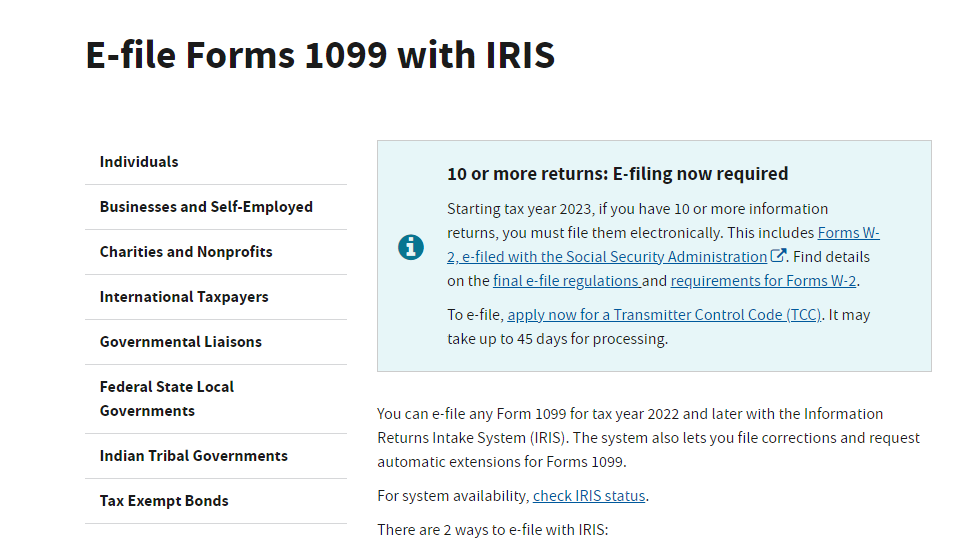 iris form using portal