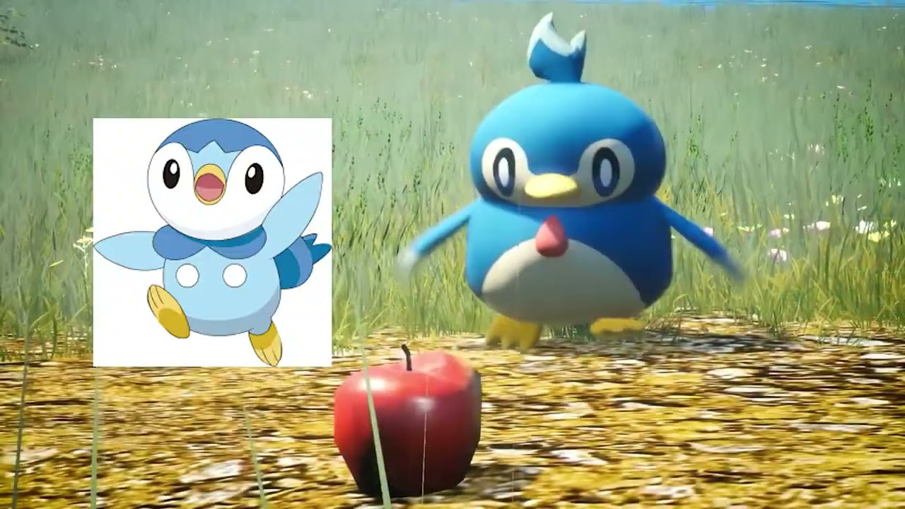 Palworld's Pengullet reassemble the Pokemon's Piplup