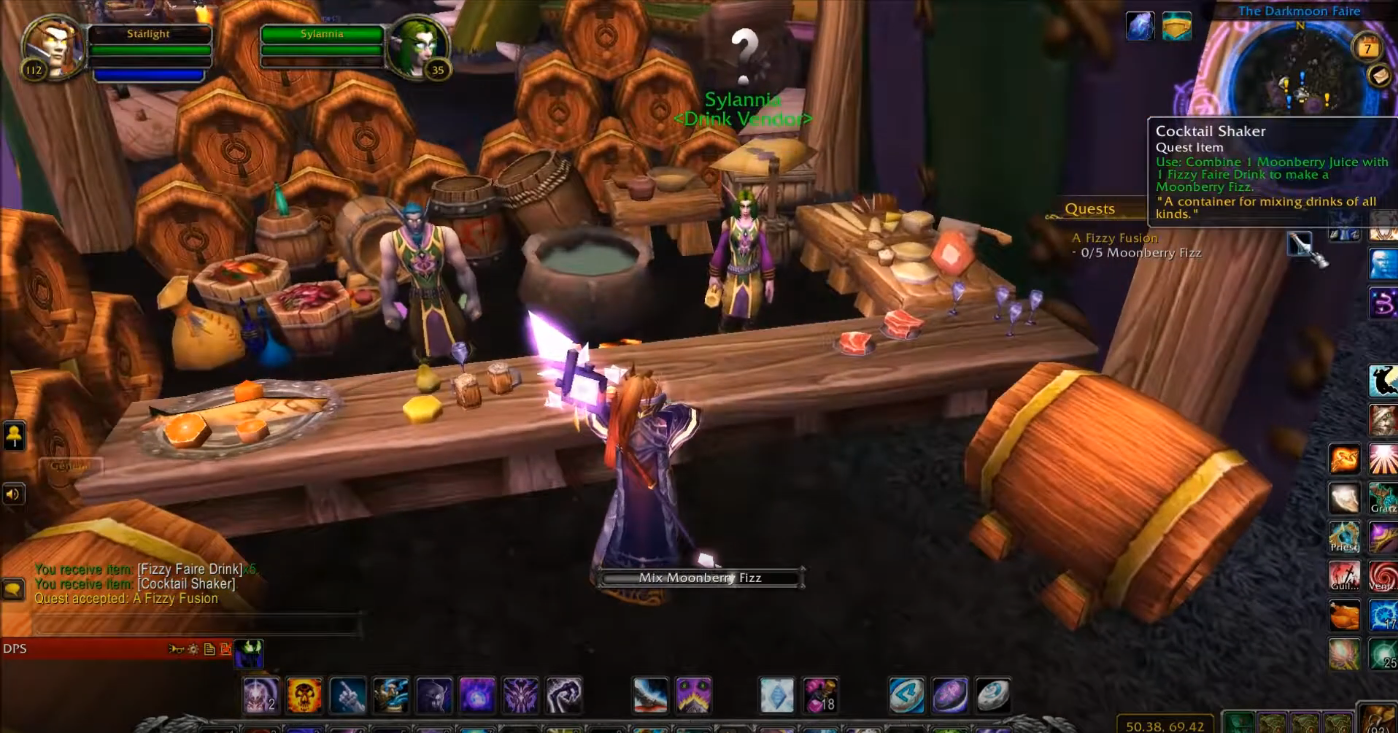 mixing moonberry fizz drink in wow