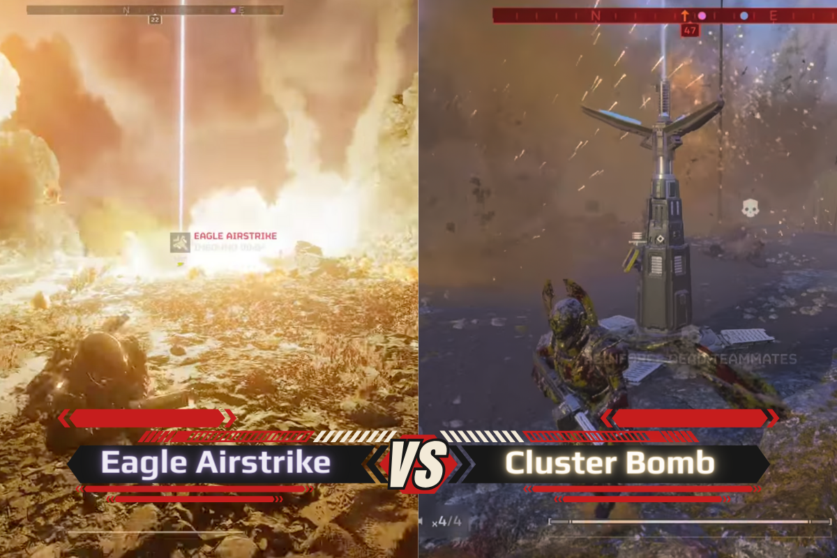 Eagle Airstrike Versus Cluster Bomb