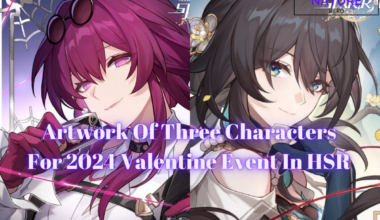 Artwork Of Three Characters For 2024 Valentine Event In HSR