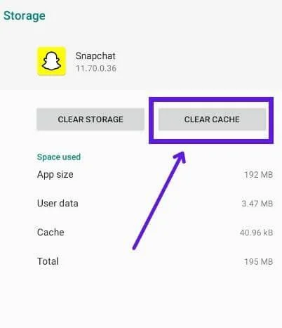 Clear Cache and Data