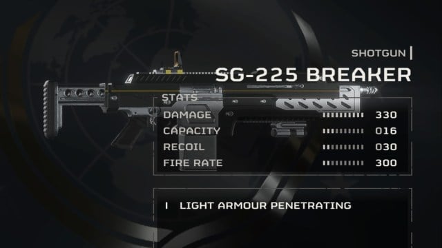 The SG-225 has a good range despite being a shotgun