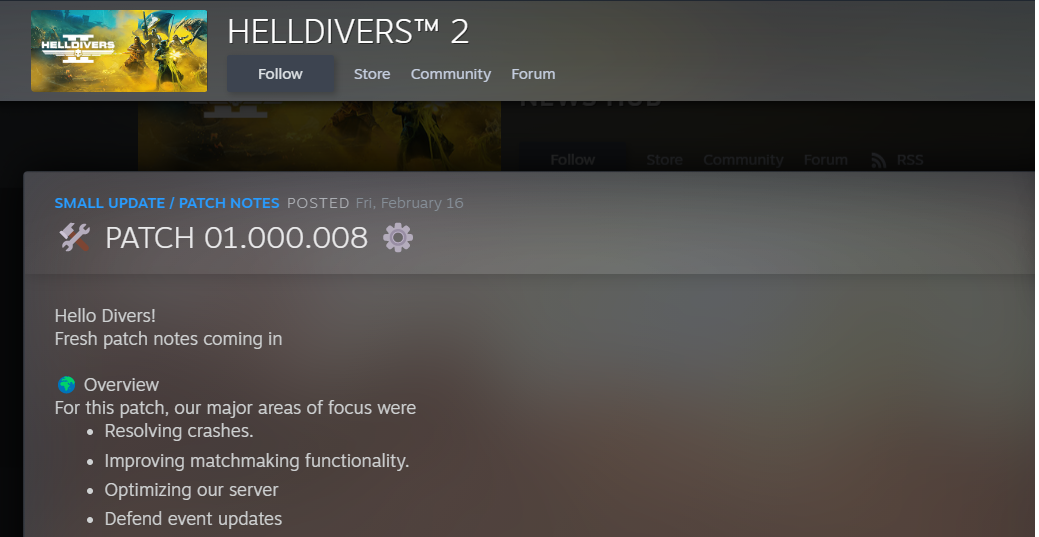 Helldivers 2 Update Steam