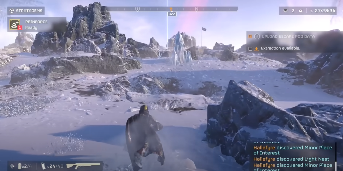 Snow Environment Planet In Helldivers 2
